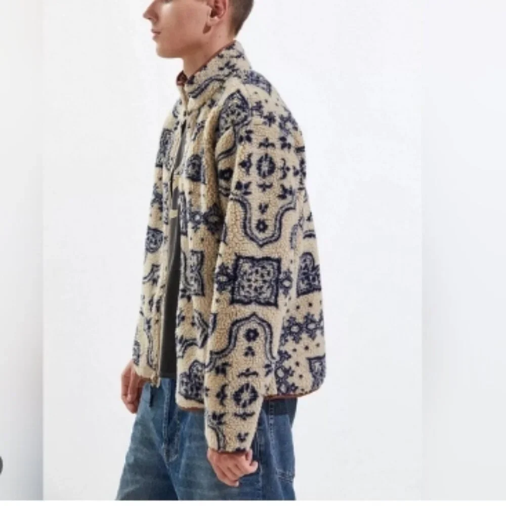 BDG Beige and Navy Patterned Jacket - Picture 16 of 16